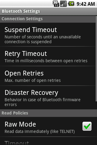Bluetooth Connection Settings