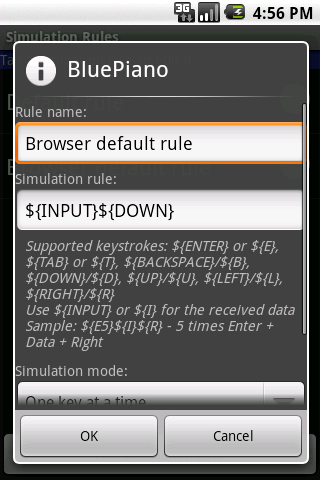Keyboard Simulation Rule