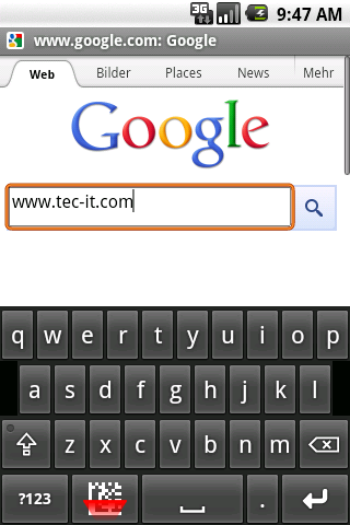 Visible Barcode-Scanner Keyboard