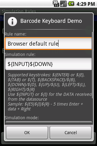 Keyboard Simulation Rule