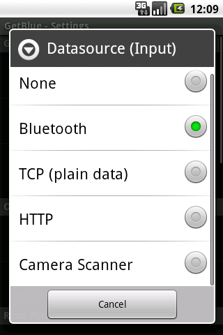 GetBlue Datasource Selection