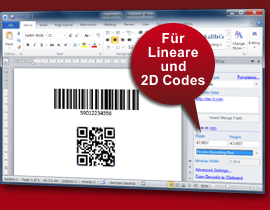 Barcode Add-In - Strichcodes sofort und einfach drucken!