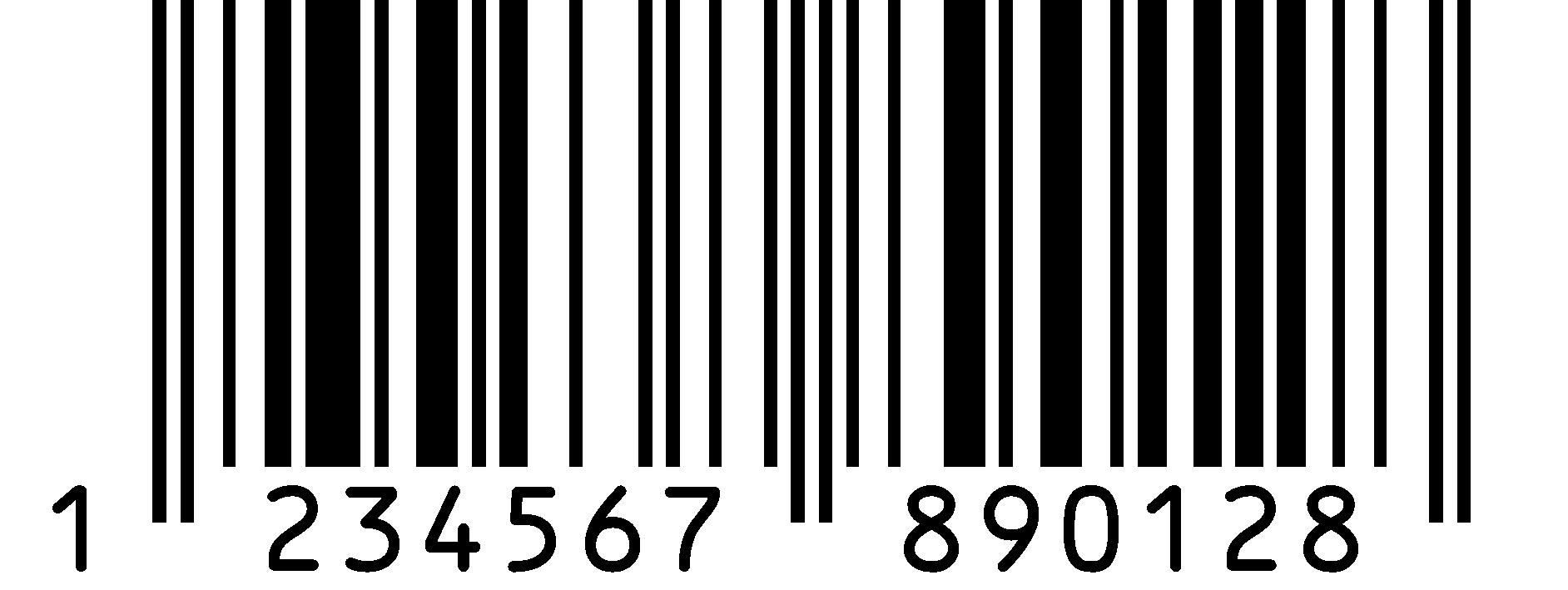 Código de barras con fuente de texto OCR