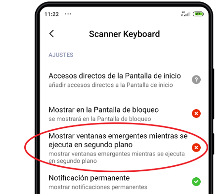 Scanner Keyboard - Xiaomi permisos