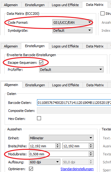 GS1 DataMatrix - EU FMD