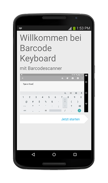 Barcodescanner-Tastatur Installation
