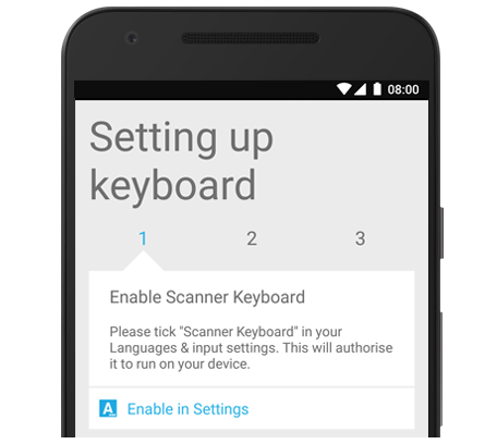 Scanner Keyboard - First Steps