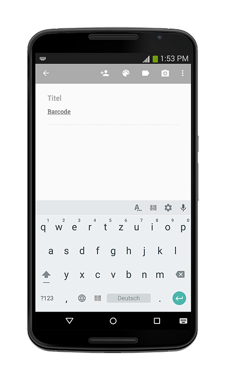 Barcodescanner Tastatur Einstellungen