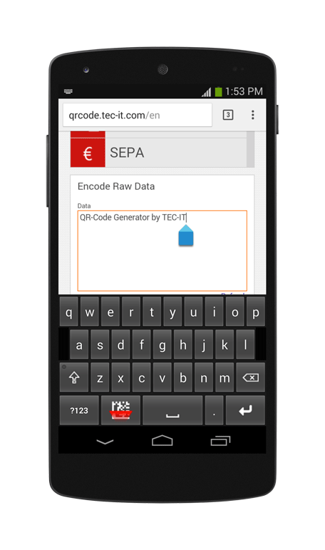 Visible Barcode-Scanner Keyboard