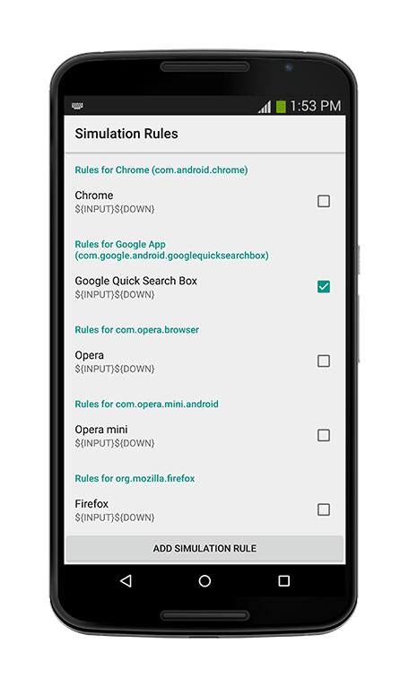 Barcode/NFC Scanner-Keyboard Simulation Rules