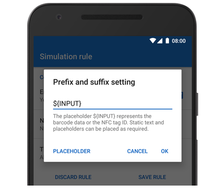 Scanner Keyboard Edit Simulation Rule