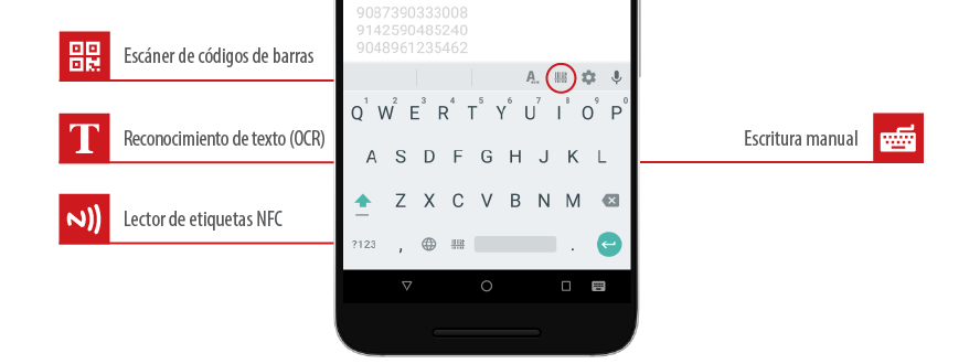 Escanear códigos de barras, textos y etiquetas NFC con su smartphone o tableta de Android