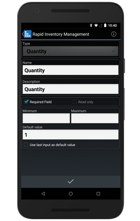 Rapid Inventory Field Editor