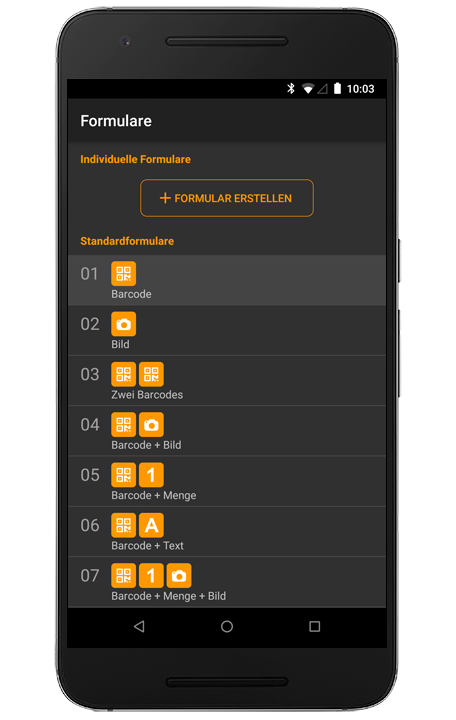 Wireless Barcodescanner - Formulare