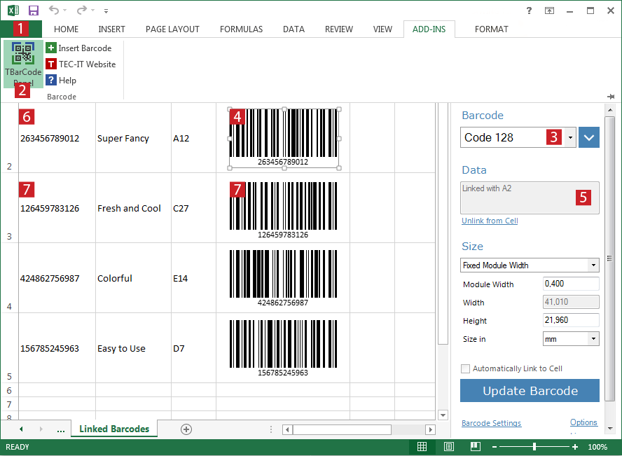 Barcode Add In Für Microsoft Excel Strichcodes In Excel Erstellen