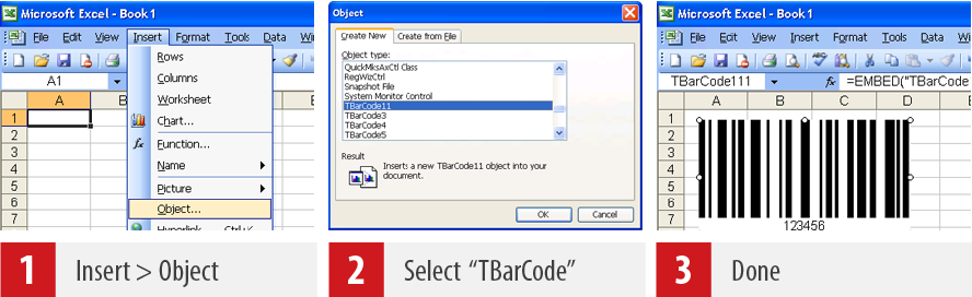 convert numbers to barcode in excel 2010