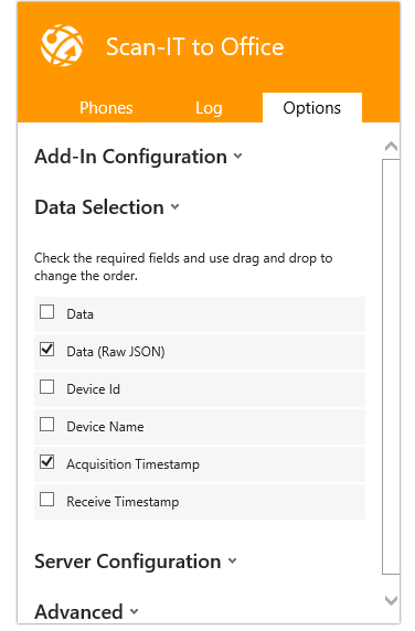 Scan-IT to Office - Add-In Options