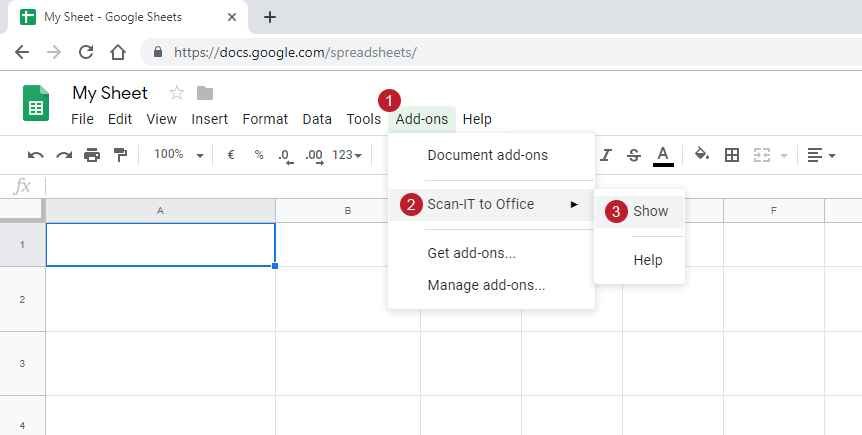 Scan-IT to Office - Дополнение для Google Таблицы