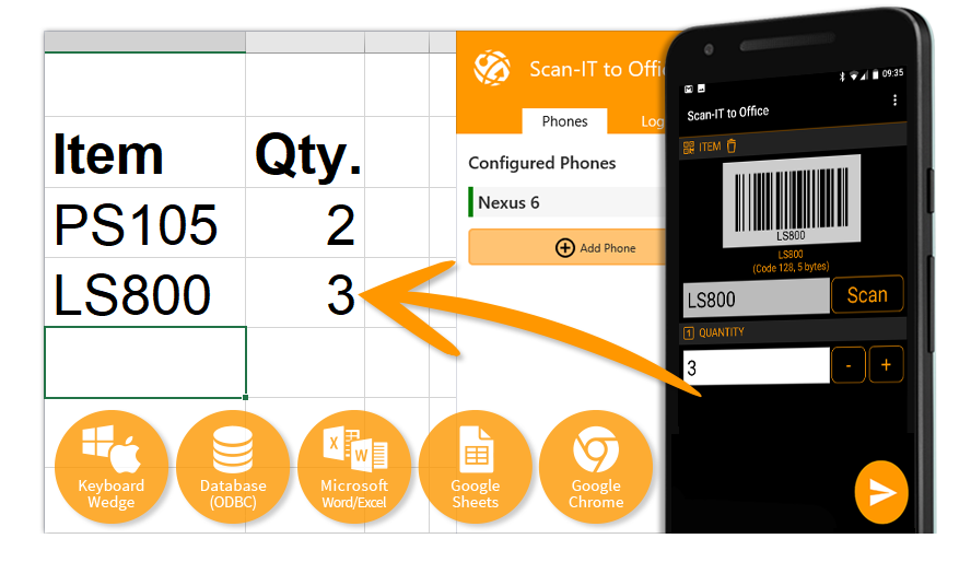 Mobile Data Collection, Remote Barcode/NFC Scanner - Office