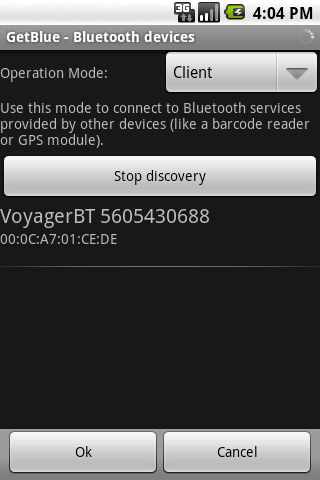 Select a Bluetooth Datasource