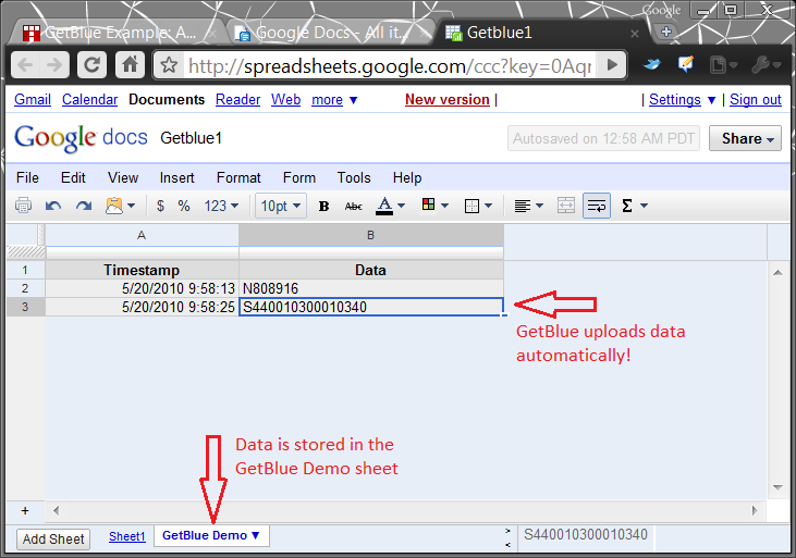 Escanear código de barras en Google Docs