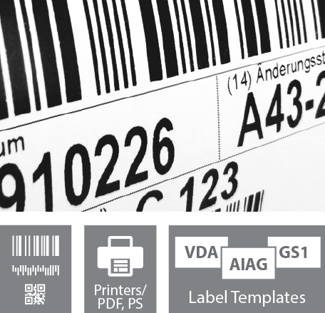 Zoomed-in barcode label created with TFORMer