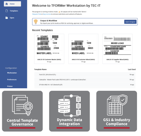 Print Workstation Barcode Label Software