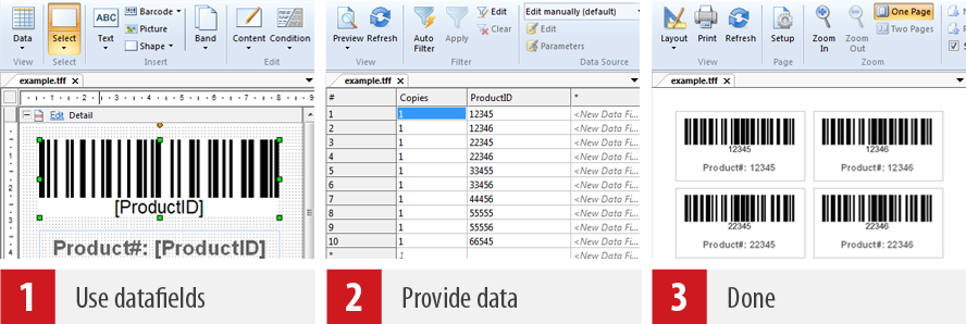 Imprimir etiquetas y formularios con sus datos en TFORMer