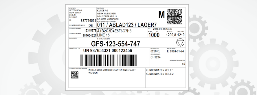 VDA Transport Label