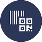 Icon 1D and 2D barcodes