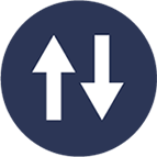 Two opposing arrows icon