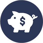 Sparschwein mit Dollarzeichen