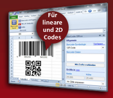 Barcode Add-In für Microsoft Excel 2007/2010
