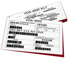 VDA-4902 und VDA-4902 KLT Label