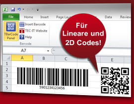 Barcode Add-In - Strichcodes sofort und einfach drucken!