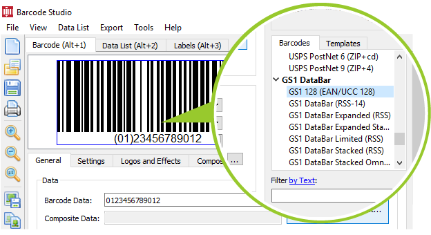 Barcode 128 Generator, GS1 128 Barcode