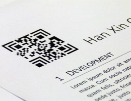 Han Xin Code auf Druckdokument