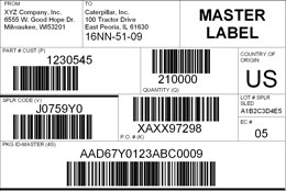 Caterpillar Versand-Label