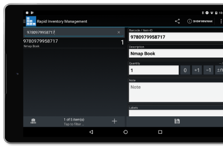 Inventory Control and Stocktaking App for Android