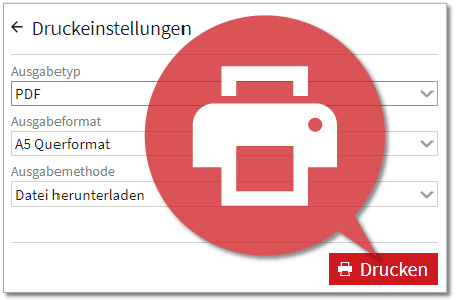 Etikettendruckportal mit verbesserter UI