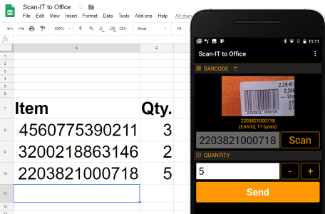 Scan Data Straight into Google Sheets