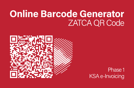 ZATCA QR Code  - Phase 1 - used in the KSA for e-invoicing 