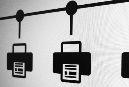 Grafik eines Drucker-Netzwerkes